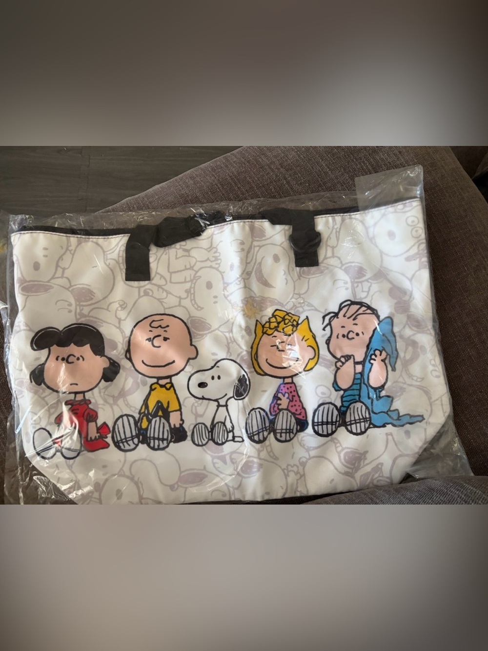 Peanuts Character Print Tote Bag